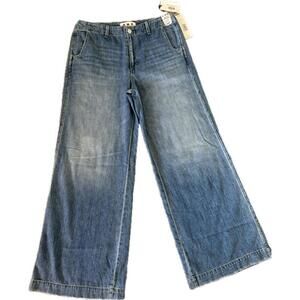 NWT AMO Edith Wide Leg Trouser Jeans Low Rise Easy Fit‎ Denim Size 30